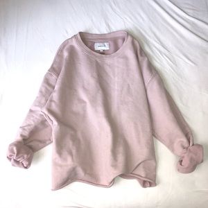 Purple/Pink cropped crew neck